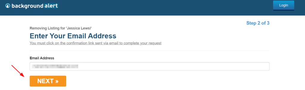 Screenshot of the request you need to send for opt out post submission of your email