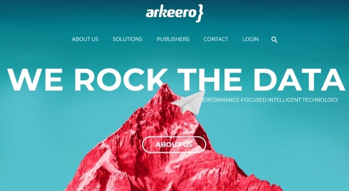 Screenshot of Arkeero's homepage