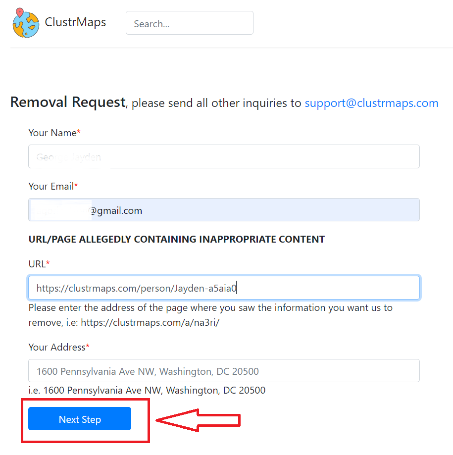 Clustrmaps opt out forms