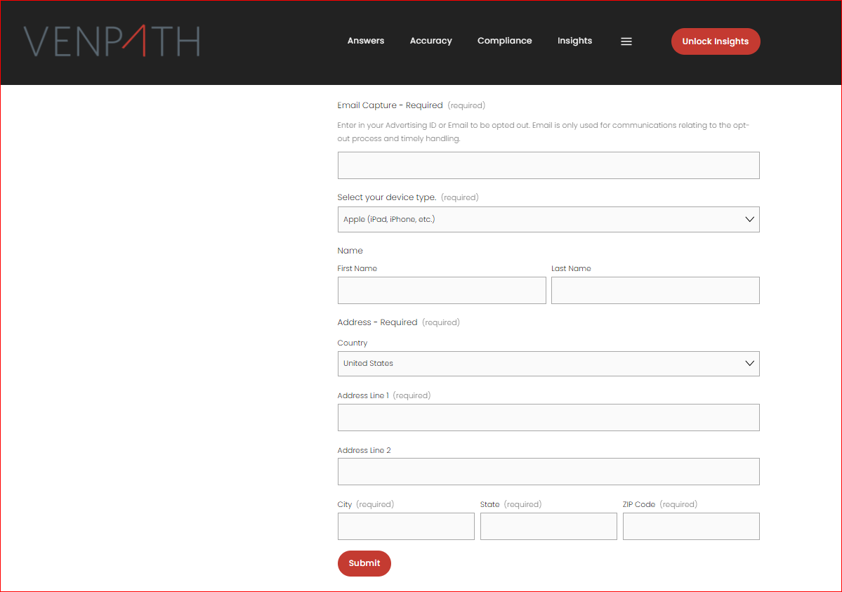 Venpath Opt Out Form