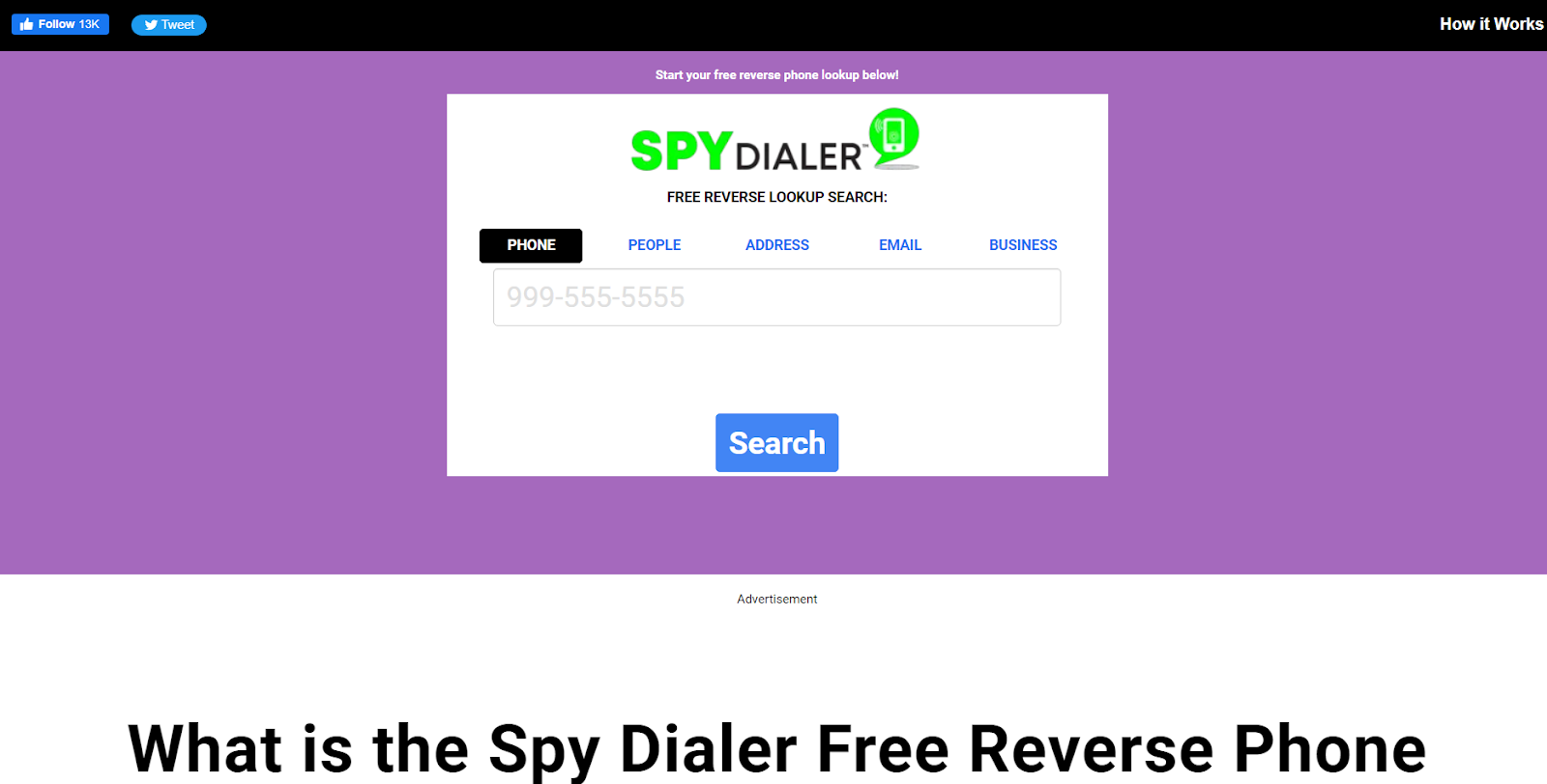 Spy dialer Homepage