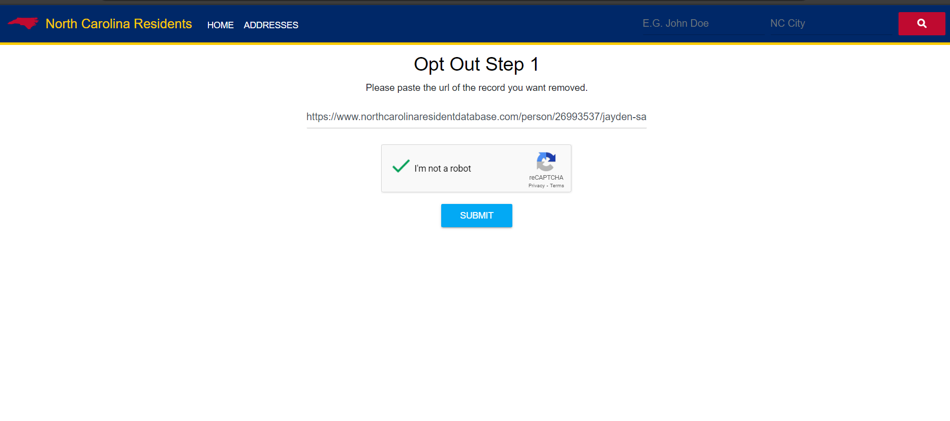Head to the opt-out page