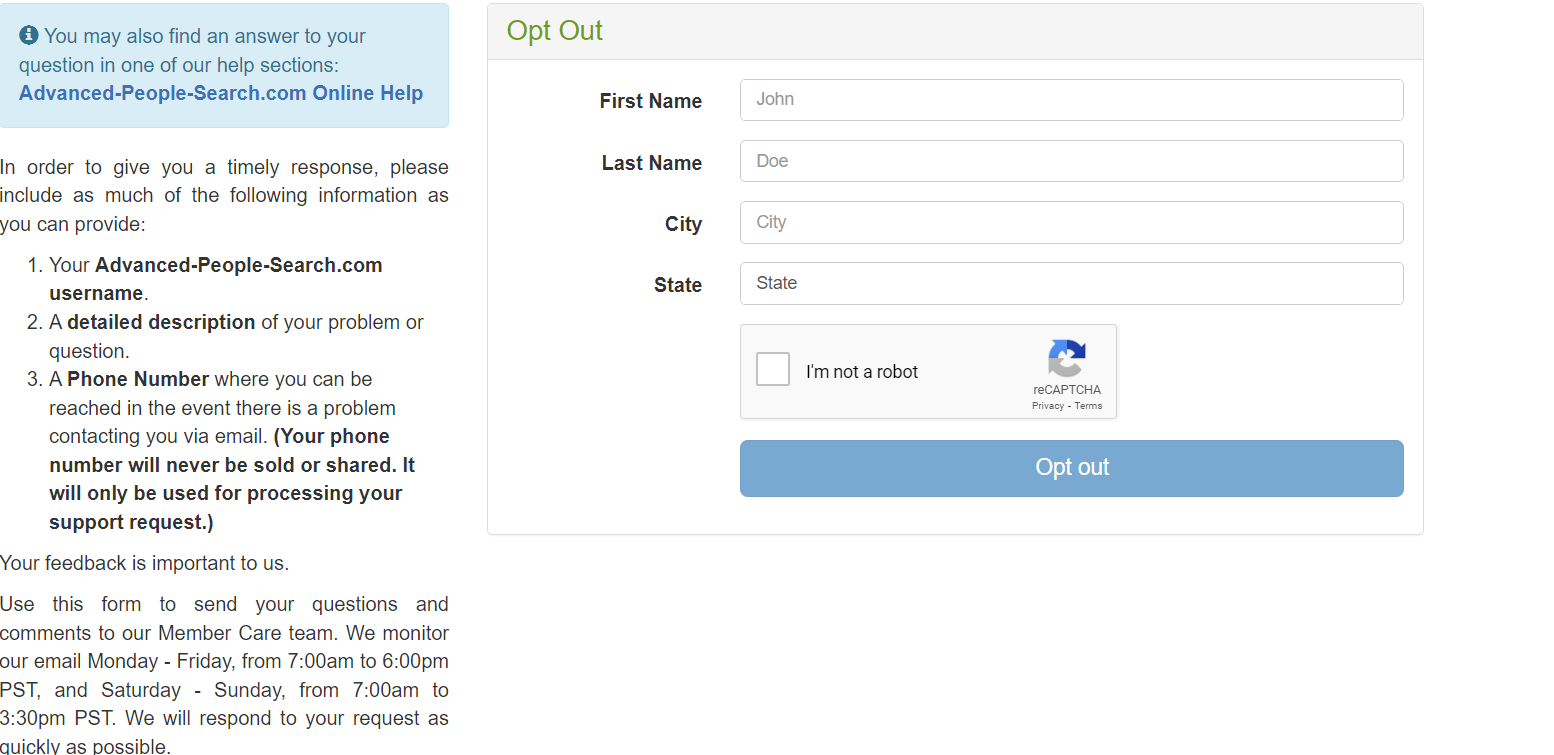 advanced people search opt out form