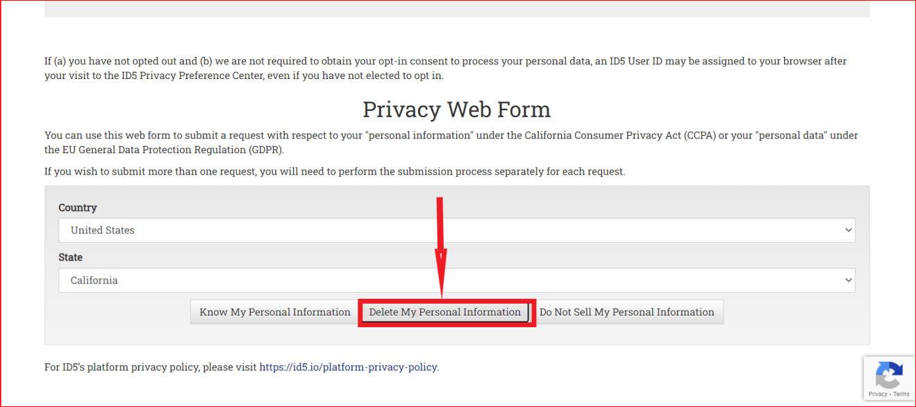 id5 privacy web form