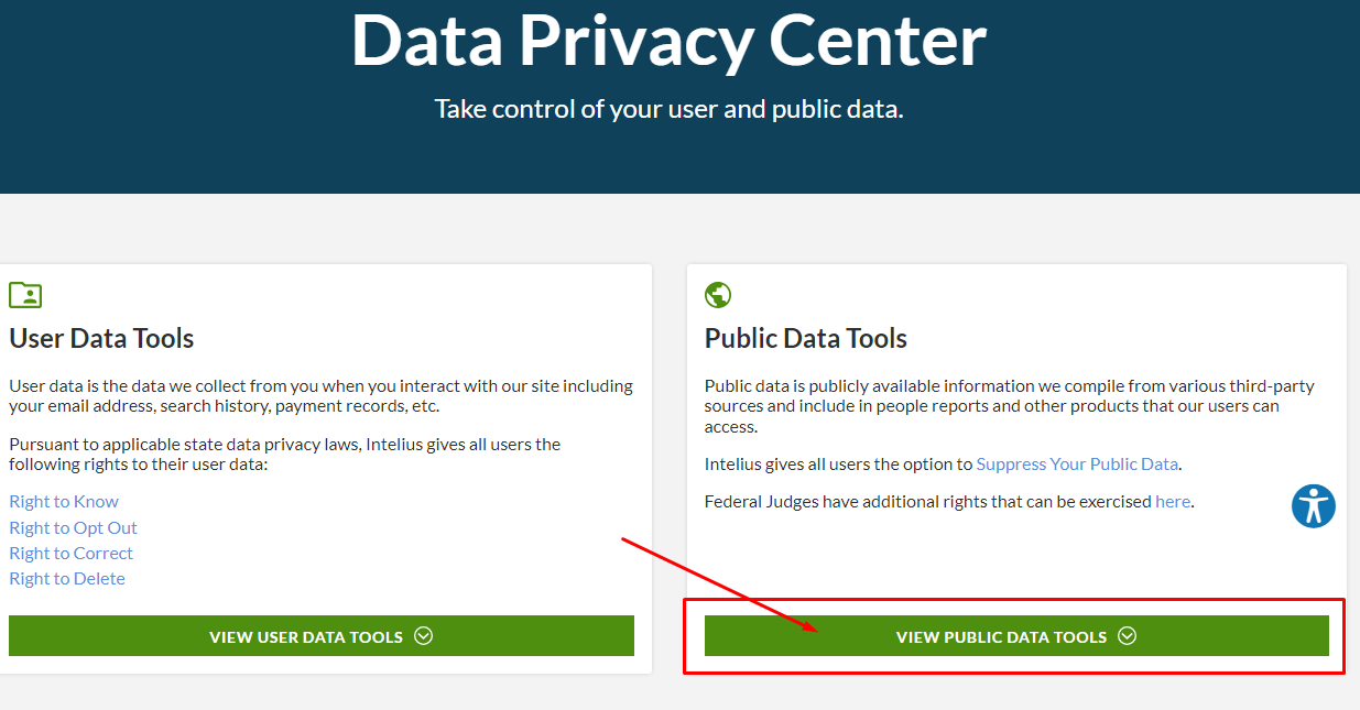 navigate to public data tool of acxiom