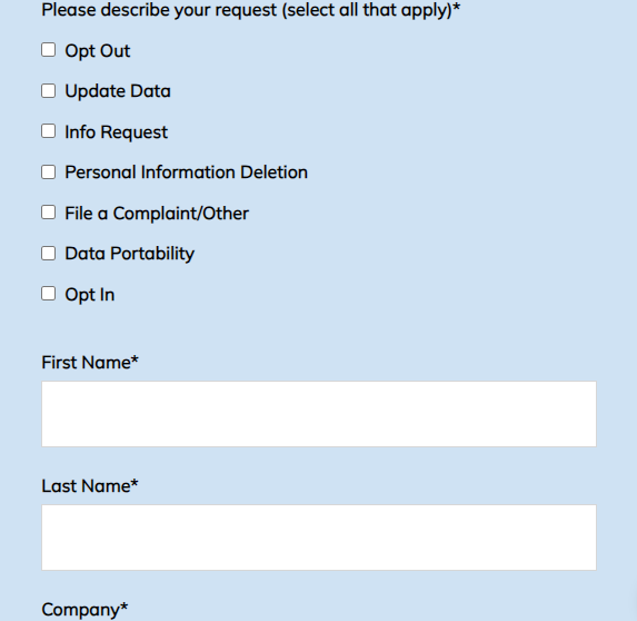 True influence opt out form