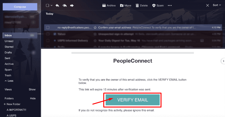 verify email to opt out from intstant people finder