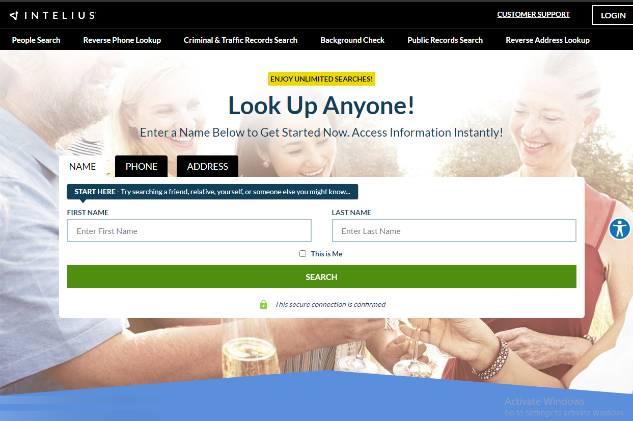 visit intelius for instant people finder opt out