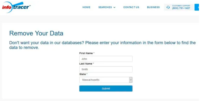 choose your state and enter your first and last names in the designated sections on the following page