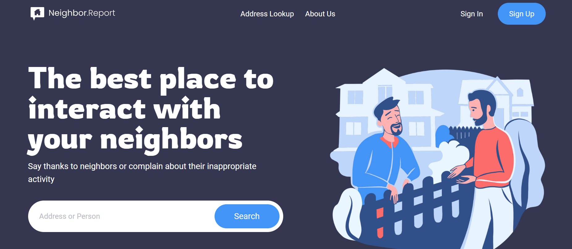 neighbor reports homepage
