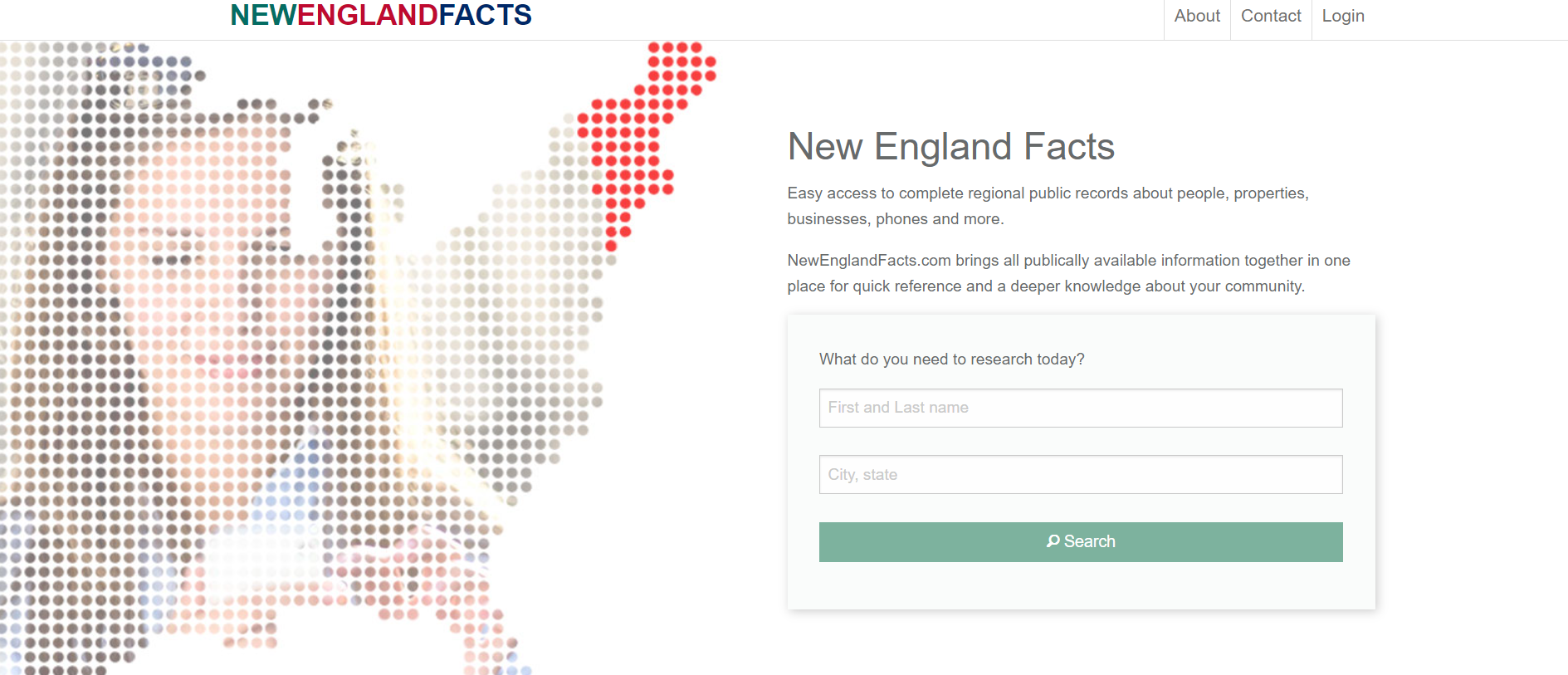 start searching at new england facts