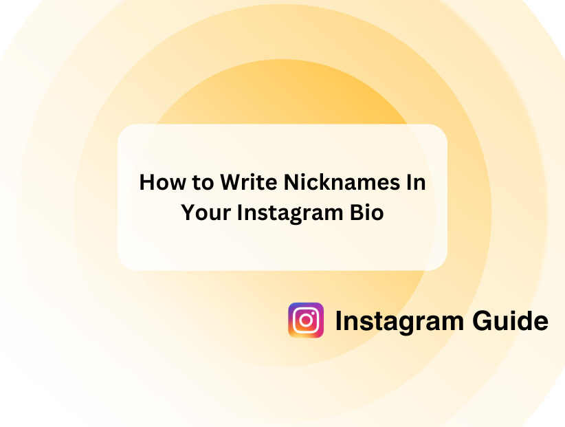 how to write nickname in instagram bio