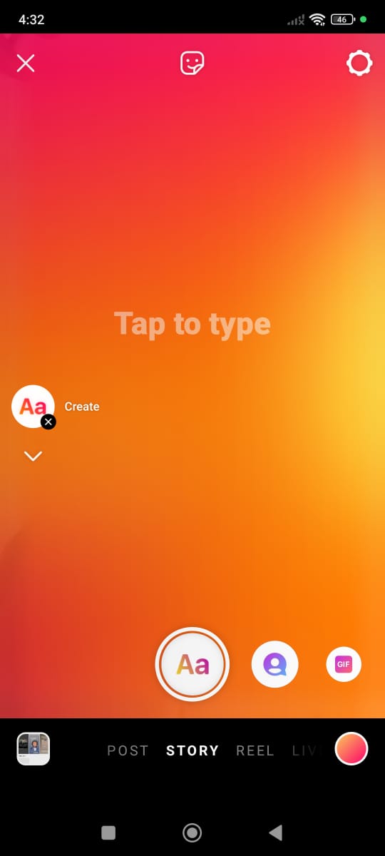 Start creating instagram story