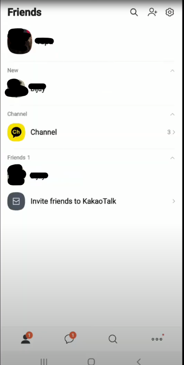 kakao talk navigate to settings