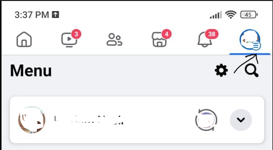 navigate to facebook menu