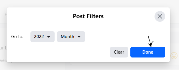 post filter on facebook app