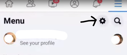 navigate to facebook setting on facebook app