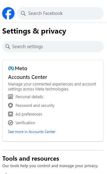 facebook settings and privacy