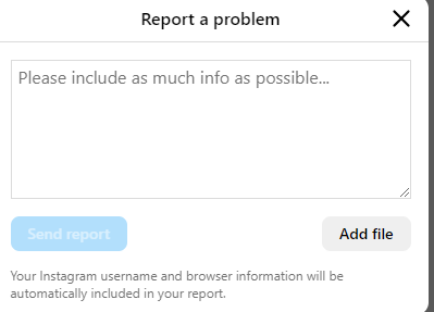report to instagram