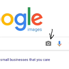 navigate to google image search icon