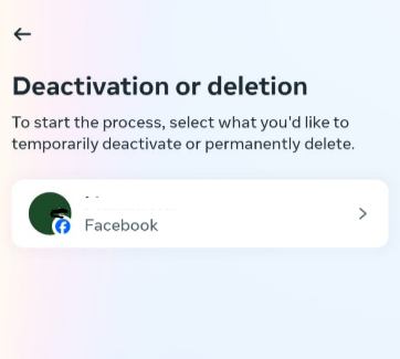 MEta deactivation and deletion option