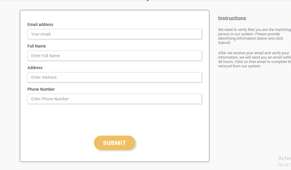 peoplesearcher opt out form