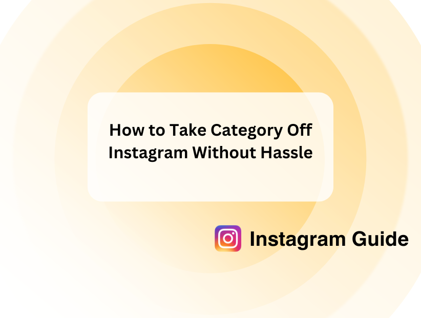 how to take category off instagram