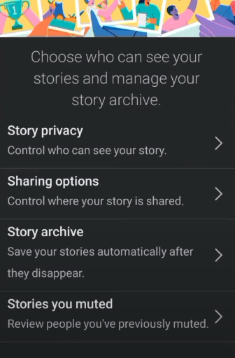 Once you get there, click on Story Privacy