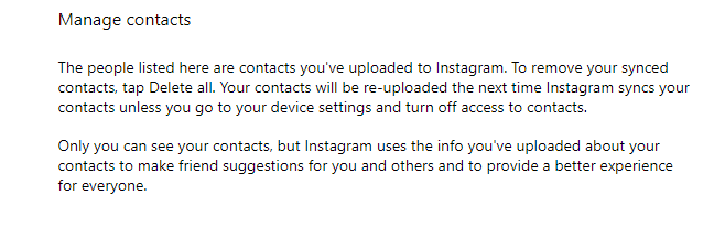 Instagram will begin suggesting any of your Instagram-using connections as soon as you join.