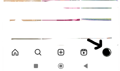 Tap the symbol for your profile after opening the Instagram app on your mobile phone