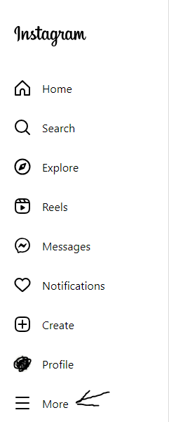 Tap the More option in the lower right corner of the screen