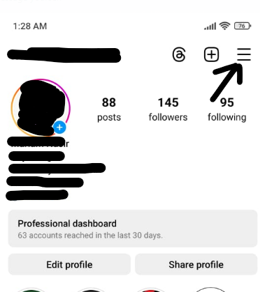 Tap the Menu icon in the upper-right corner of the screen