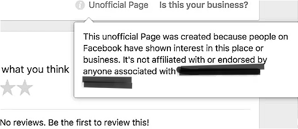 The image shows Is this your business options.