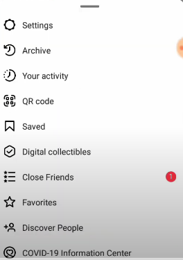 Go to Settings after opening your Instagram account on your mobile 