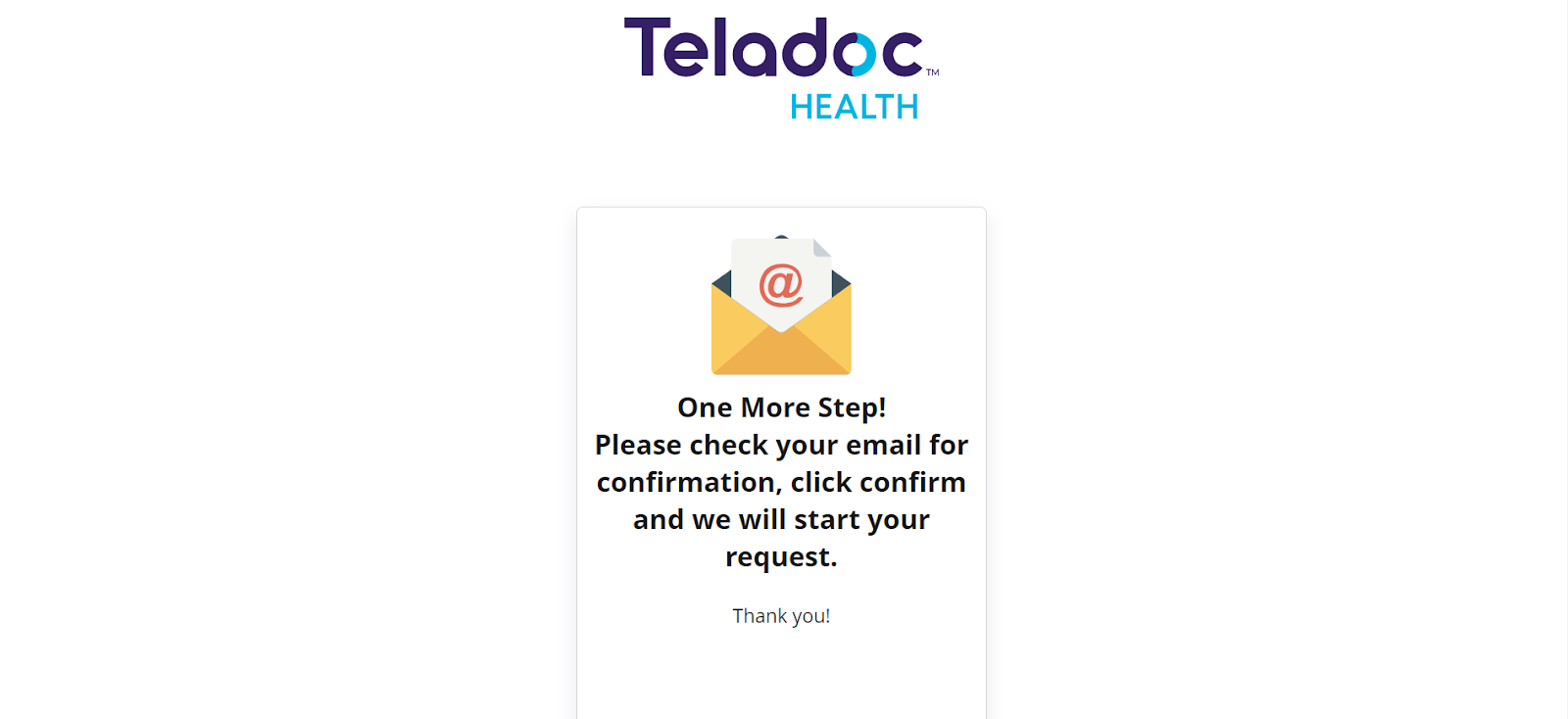 After that, you will see the message to check and verify via email