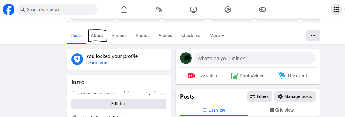 Click the "About" button.