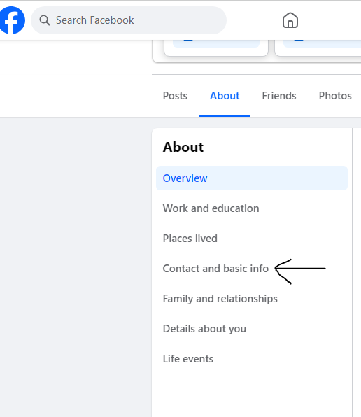  Click on "Contact and Basic Info."