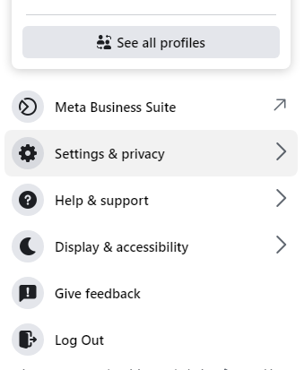 Settings & Privacy" > "Settings" > "Your Facebook information"