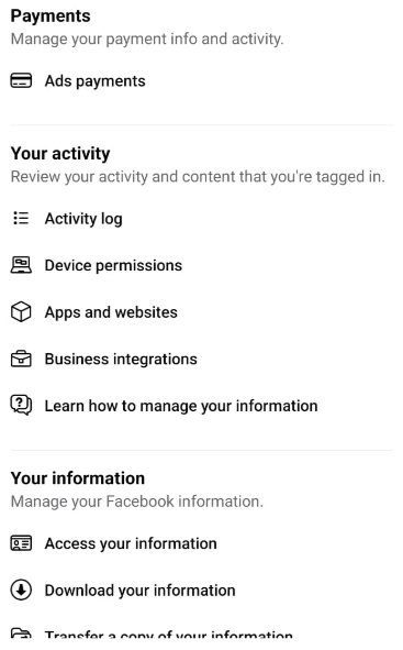 Scroll down and select Activity log
