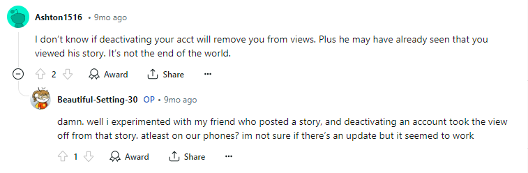 reddit thread