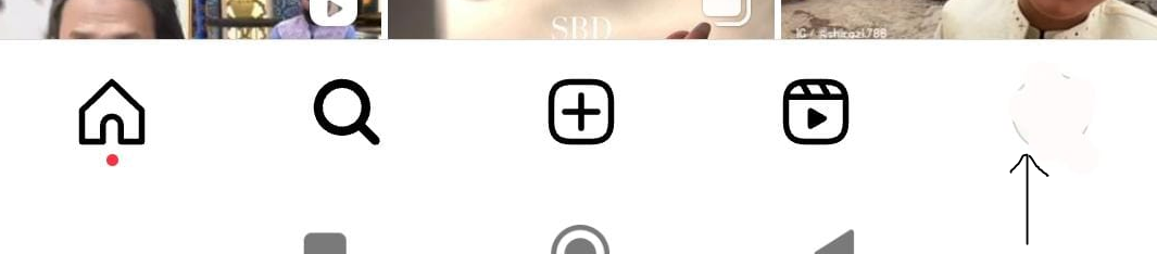 Press the profile icon of your Instagram account on the lower right corner of your screen