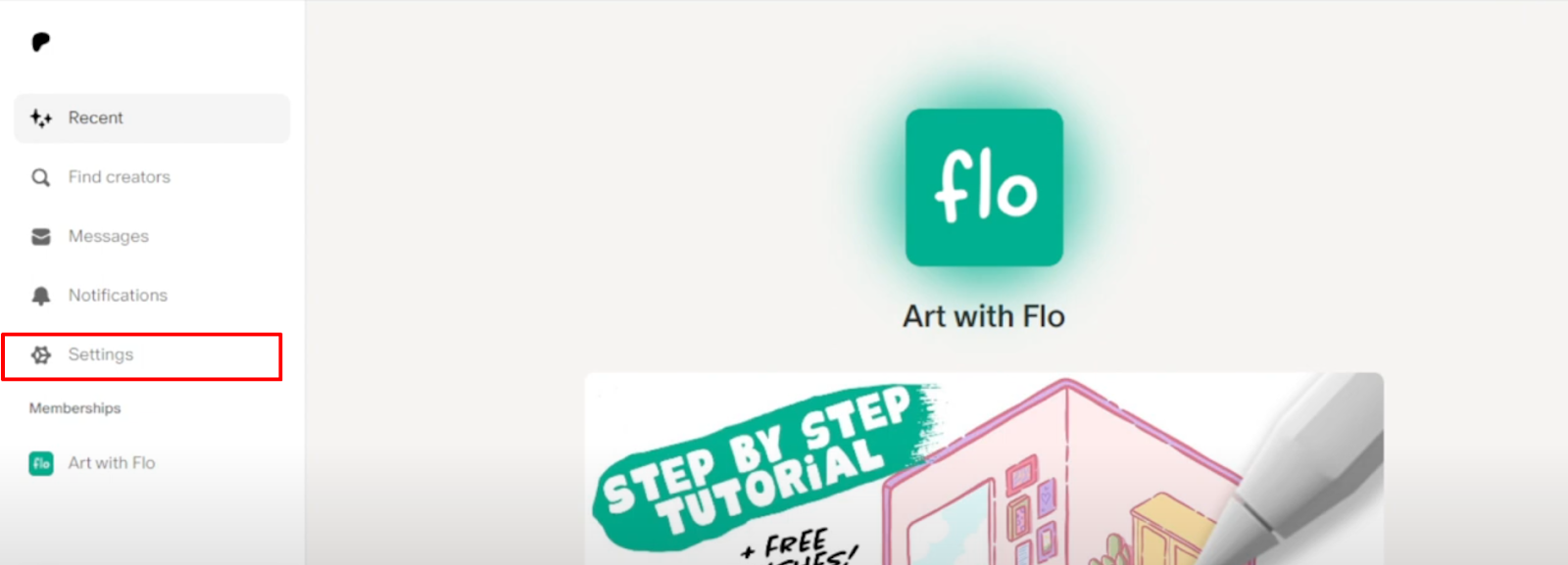 from the navigation menu on the left side, click on Settings