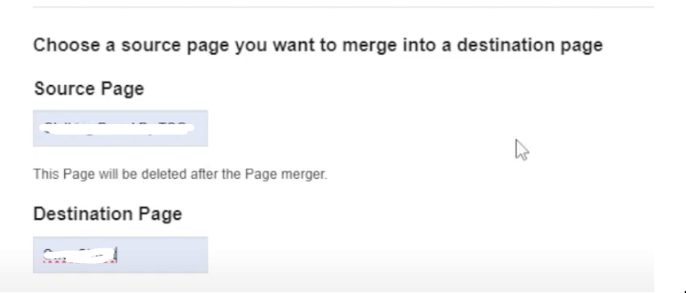 Choose the page you wish to merge 