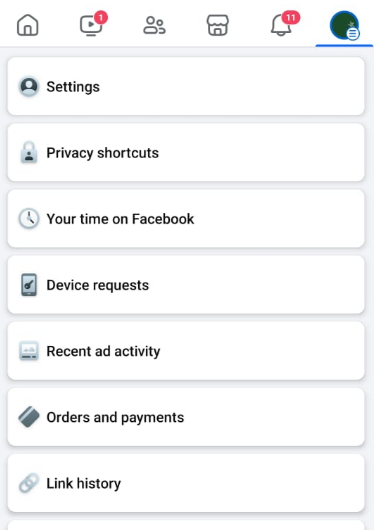 Select “Settings” from the menu