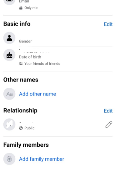 Scroll to the "Basic Info" section and tap Edit