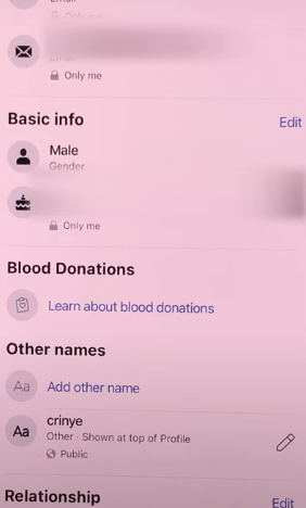 Scroll to the "Basic Info" section and tap Edit