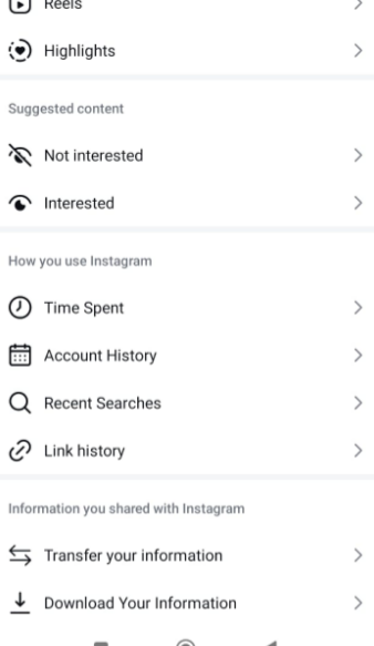 Download your information