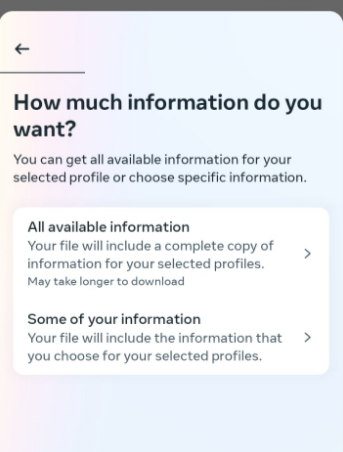 Select “Some of your information.”