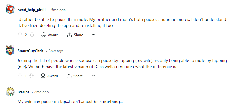 reddit thread about instagram story