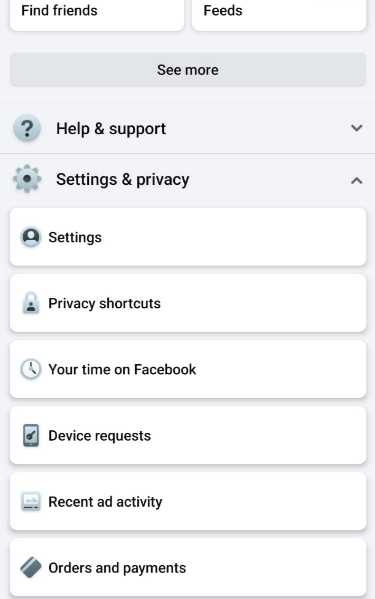Go to Settings and Privacy > Settings